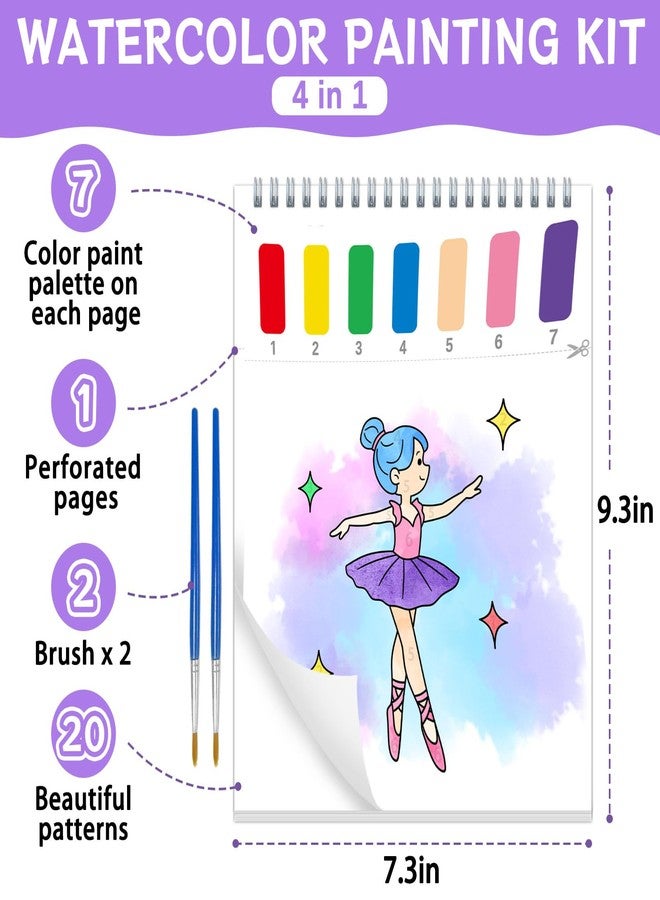 SOCOLER Paint with Water Coloring Books for Toddlers,Mess Free Watercolor Painting Papers for Kids Water Color Paint Kit Art Craft Birthday Gift for Ages 1-3, 4-8(Princess and Party) - Image 5